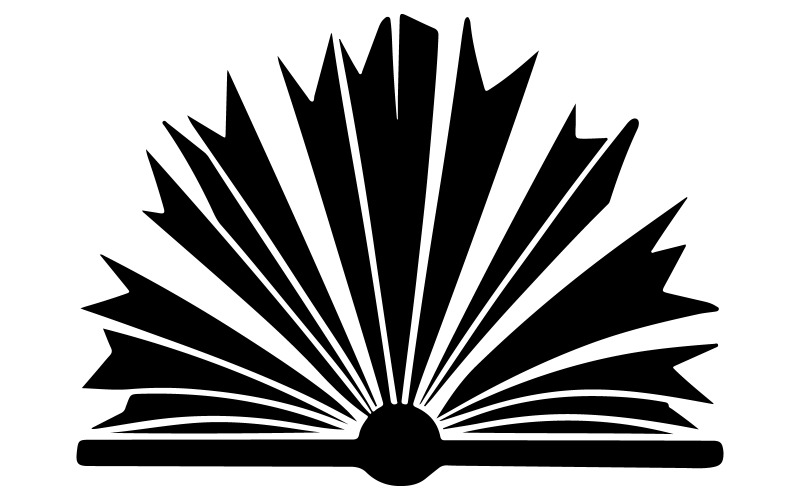 Illustrazione artistica della silhouette del libro