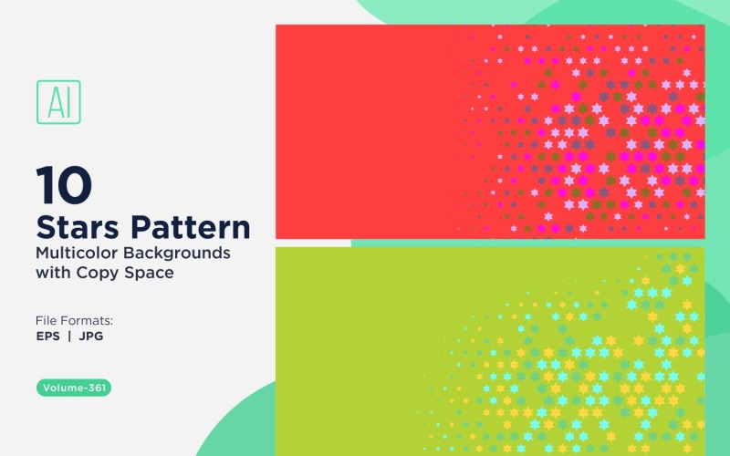 Sternenmuster-Hintergrund, mehrere Farben, 361