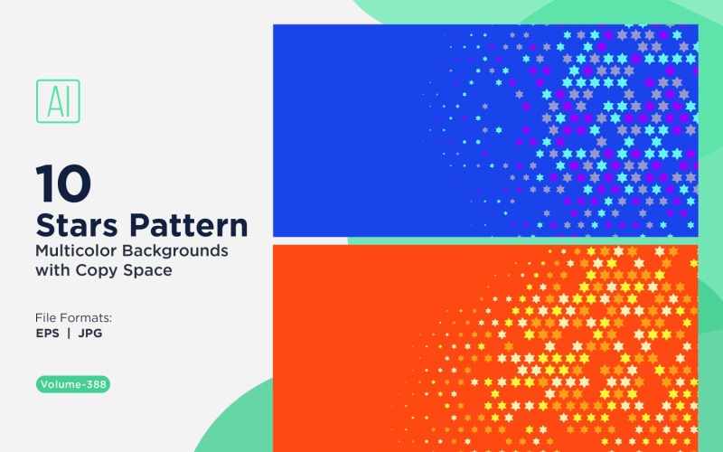 Sternenmuster-Hintergrund, mehrere Farben, 388