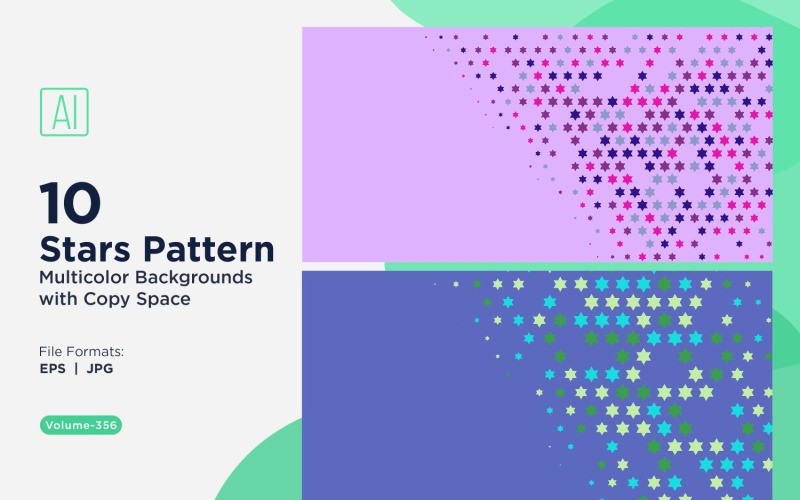 Sterpatroon Achtergrond Multi Kleuren 356