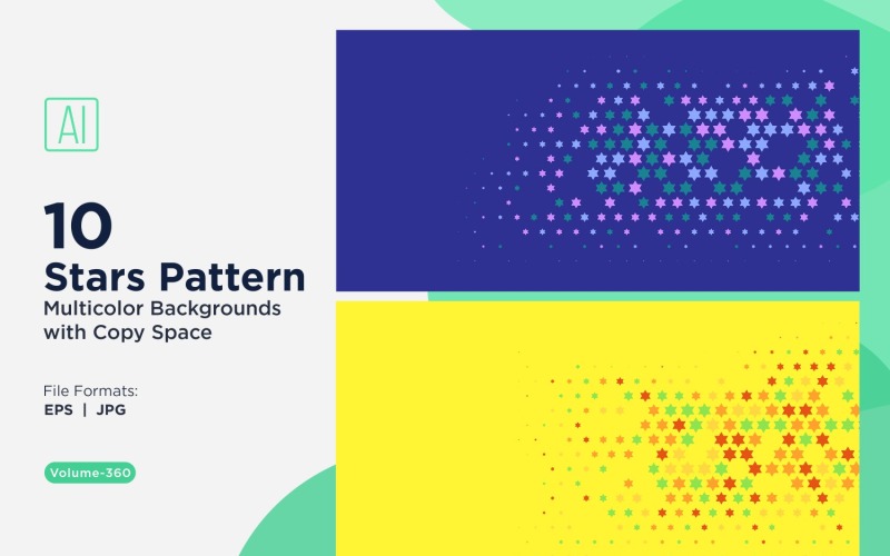 Stjärnmönster Bakgrund Multi Colors 360