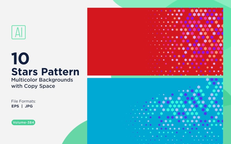 Stjärnmönster Bakgrund Multi Colors 384