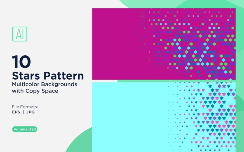 Stjärnmönster Bakgrund Multi Colors 393