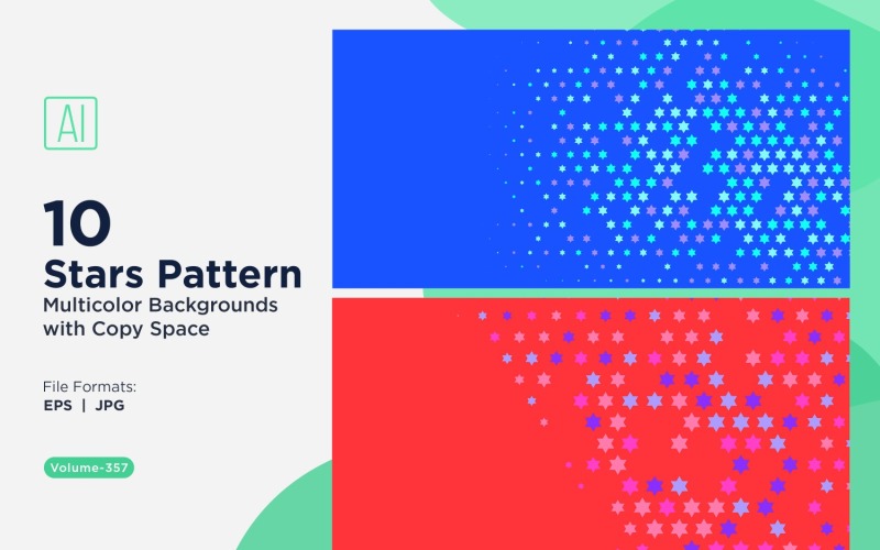 Többszínű csillagmintás háttér 357