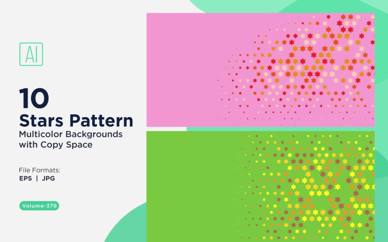 Více barev pozadí vzoru hvězdy 379