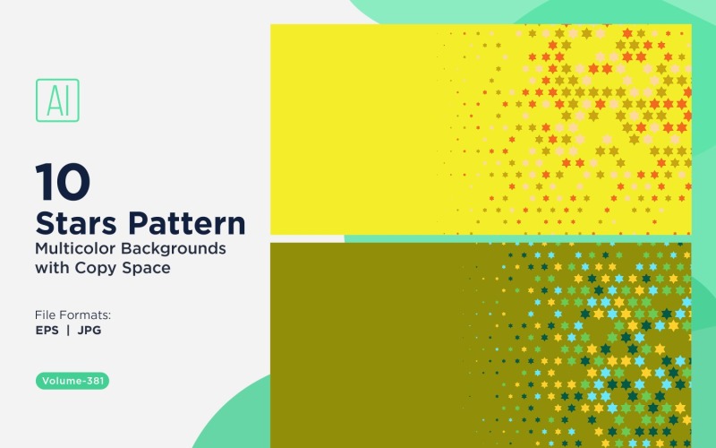 星形图案背景多色 381