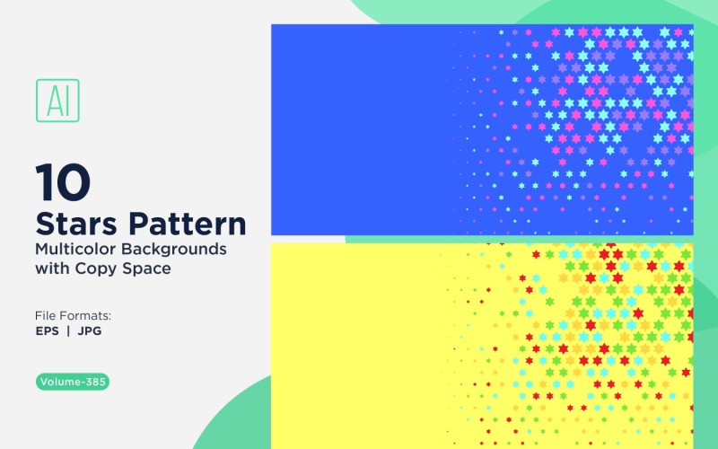 星形图案背景多色 385
