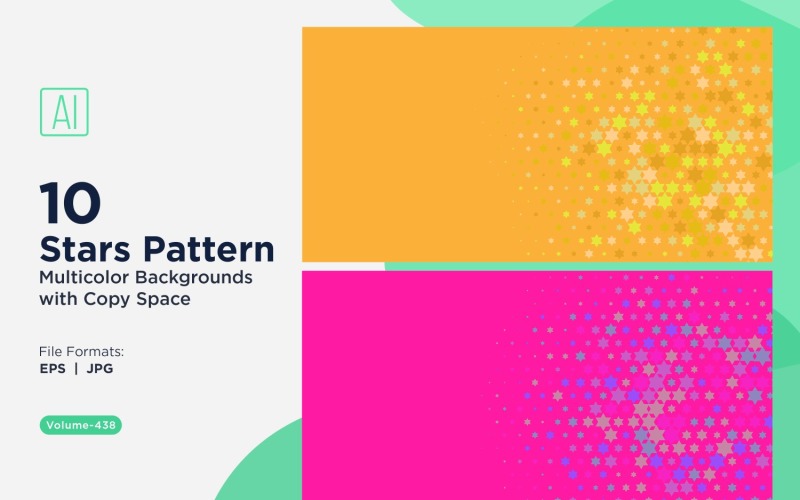 Bunter Sternenmuster-Hintergrund 438