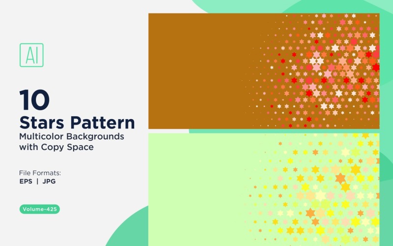Färgglada stjärnor mönster bakgrund 425