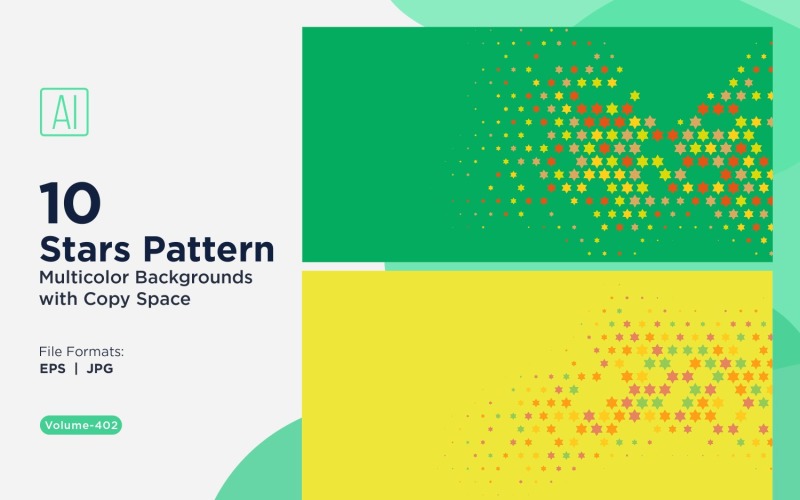 Fond à motif étoilé multicolore 402