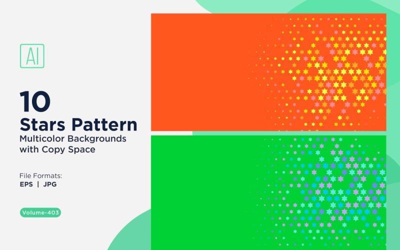 Fond à motif étoilé multicolore 403