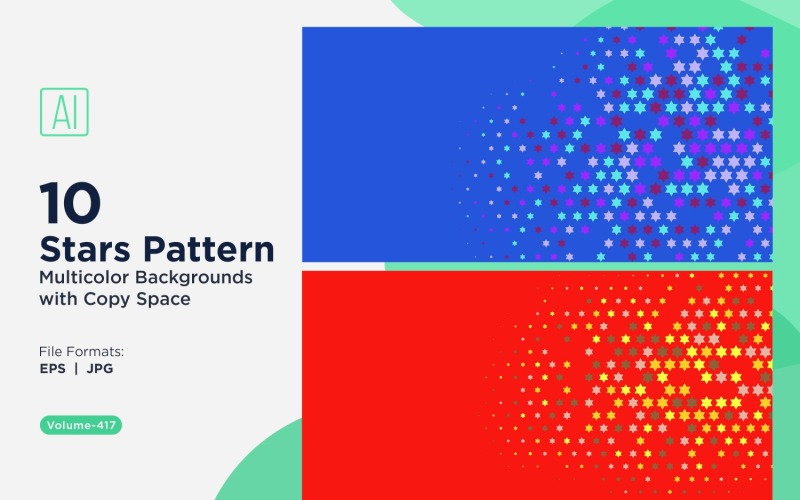 Fond à motif étoilé multicolore 417