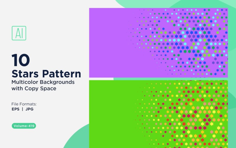 Fond à motif étoilé multicolore 419