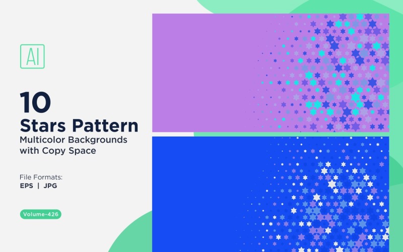 Fond d'écran à motifs d'étoiles colorées 426