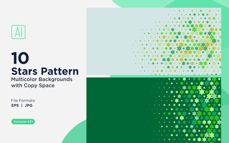 Fond d'écran à motifs d'étoiles colorées 431