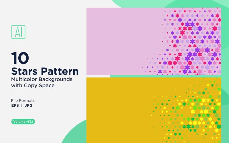 Fond d'écran à motifs d'étoiles colorées 432