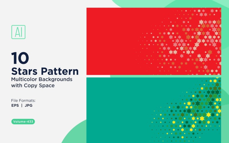 Fond d'écran à motifs d'étoiles colorées 433