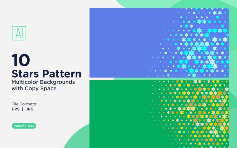 Fond d'écran à motifs d'étoiles colorées 435