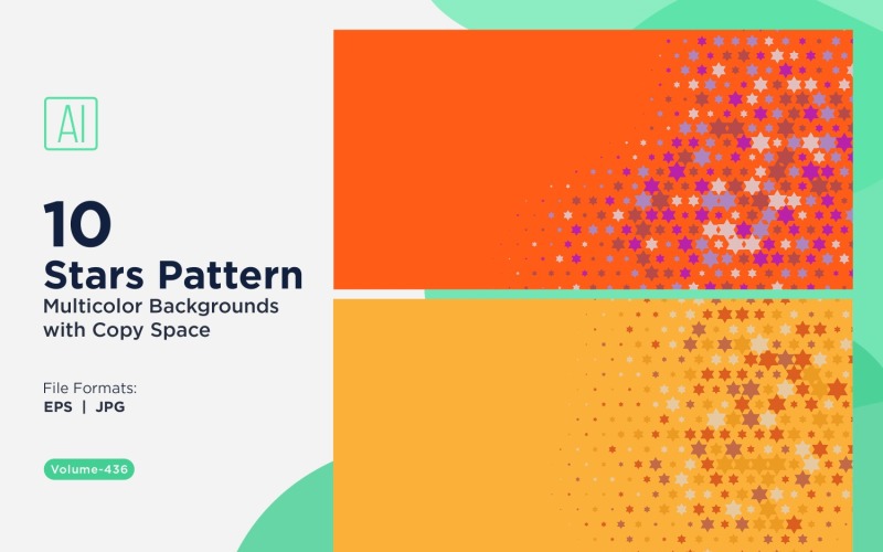 Fond d'écran à motifs d'étoiles colorées 436