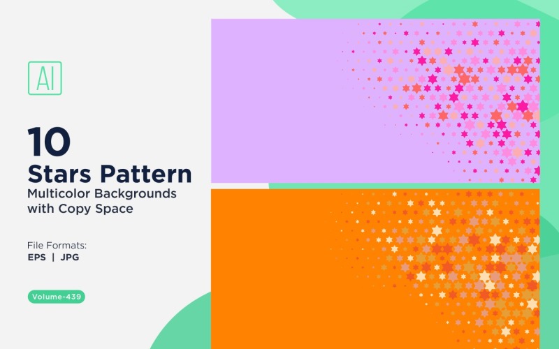 Fond d'écran à motifs d'étoiles colorées 439