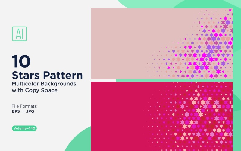 Fond d'écran à motifs d'étoiles colorées 440