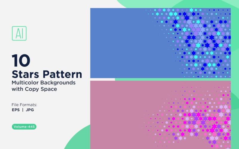Fond d'écran à motifs d'étoiles colorées 445