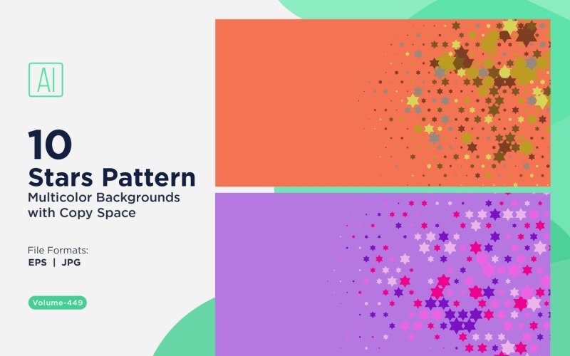 Fond d'écran à motifs d'étoiles colorées 449