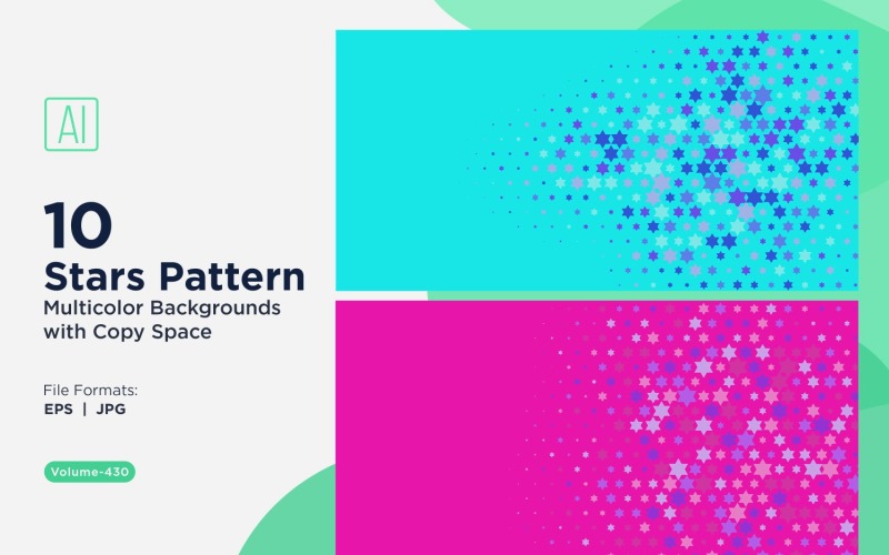 Fondo con patrón de estrellas de colores 430