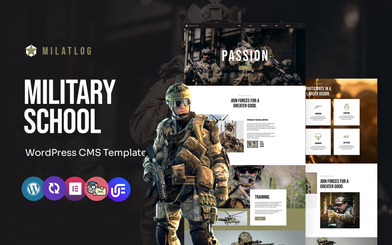 Milatlog - Thème WordPress Elementor polyvalent pour école militaire