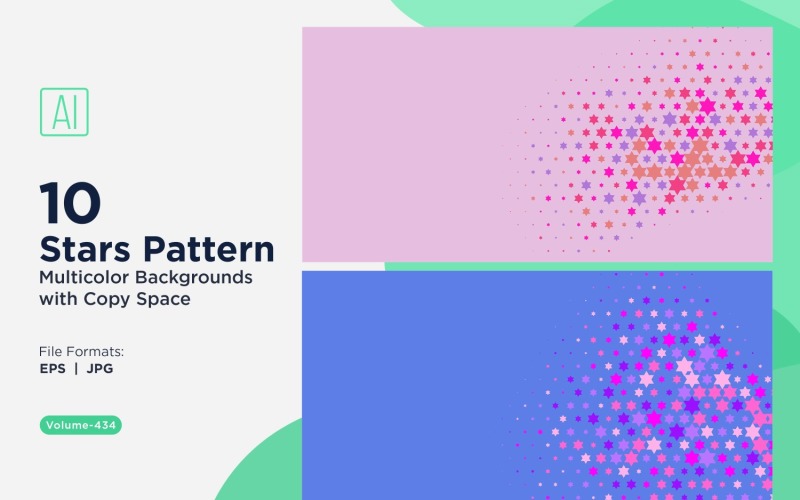 Renkli Yıldız Desenli Arka Plan 434