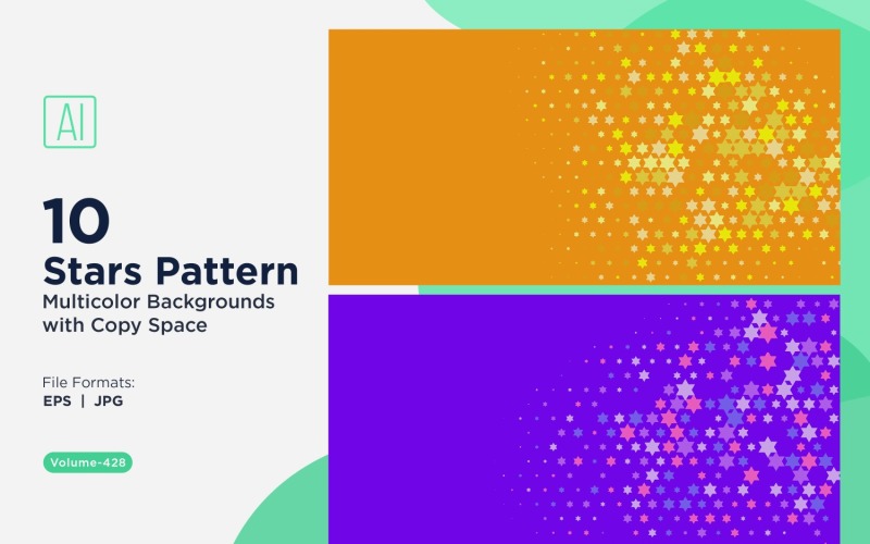 Різнокольорові зірки, тло візерунка 428