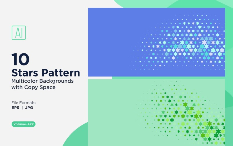 Sfondo con motivo a stelle colorate 422