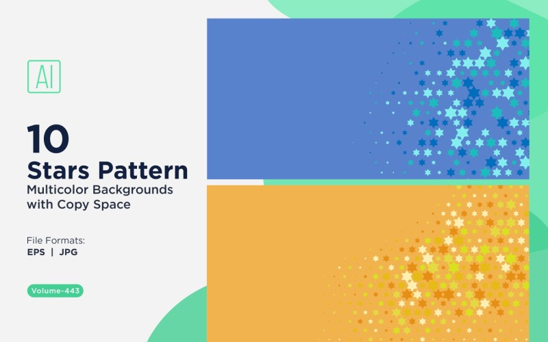Sfondo con motivo a stelle colorate 443
