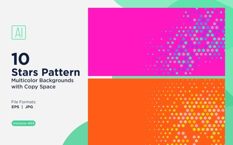 Stjärnmönster Bakgrund Multi Colors 405