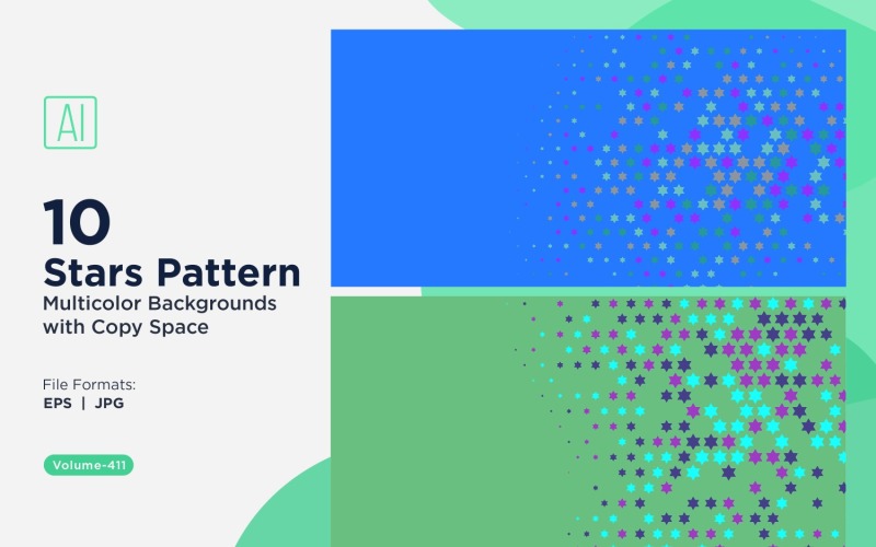 Stjärnmönster Bakgrund Multi Colors 411