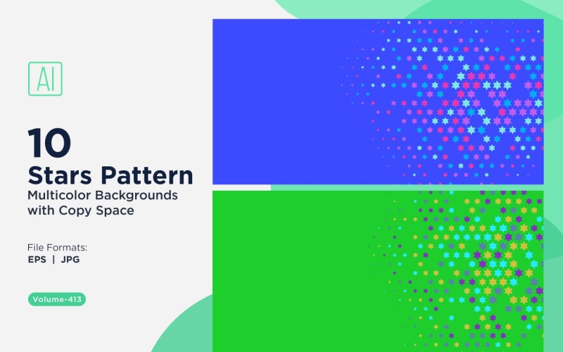 Stjärnmönster Bakgrund Multi Colors 413