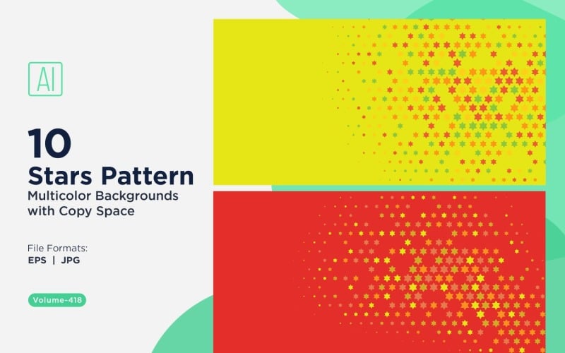 Stjärnmönster Bakgrund Multi Colors 418