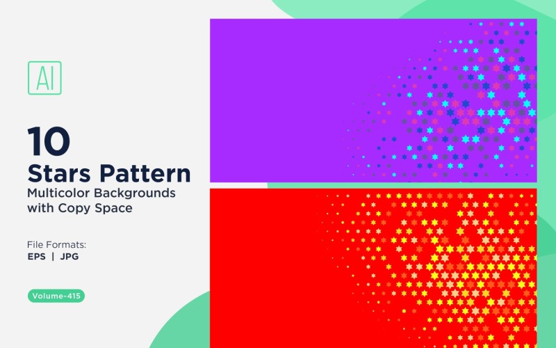 Více barev pozadí vzoru hvězd 415