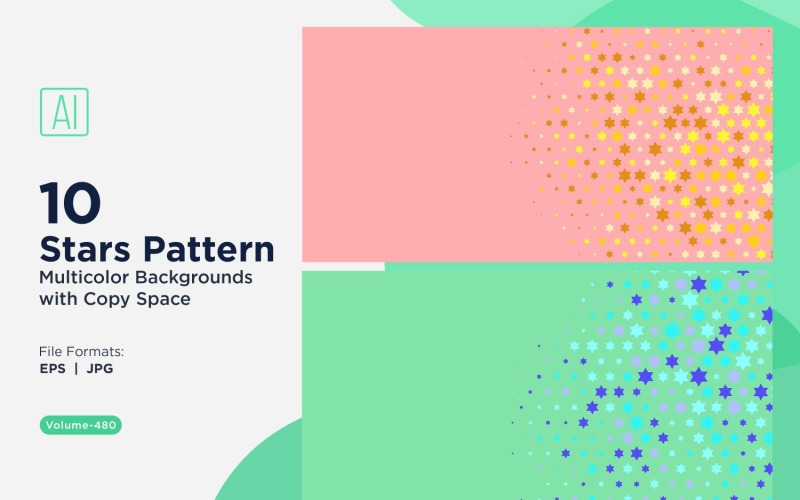 Colorful Stars Pattern Background 480