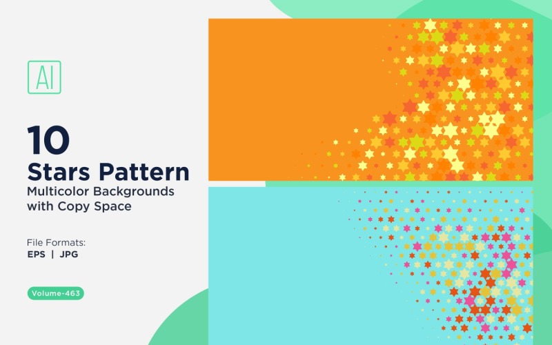 Färgglada stjärnor mönster bakgrund 463