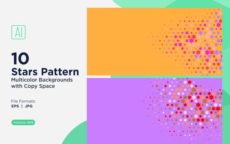 Фон с разноцветными звездами 469