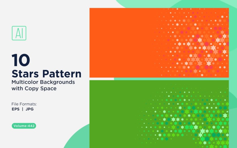 Fond d'écran à motifs d'étoiles colorées 442