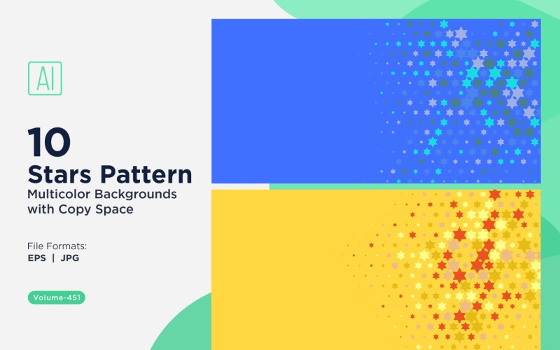 Fond d'écran à motifs d'étoiles colorées 451
