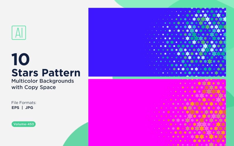 Fond d'écran à motifs d'étoiles colorées 453