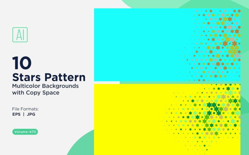 Fond d'écran à motifs d'étoiles colorées 470