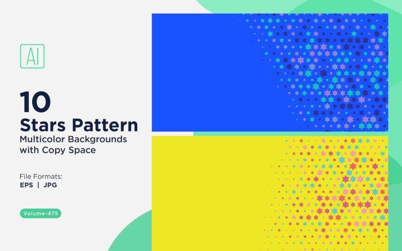 Fond d'écran à motifs d'étoiles colorées 475