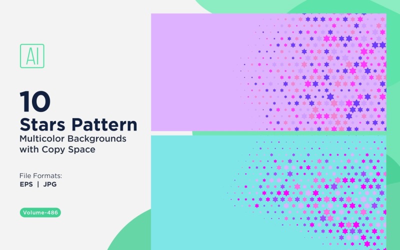 Fond d'écran à motifs d'étoiles colorées 486