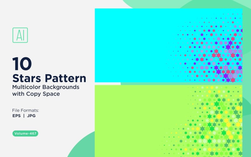 Fondo con patrón de estrellas de colores 467