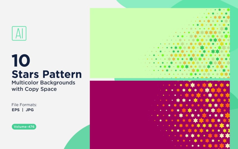 Fondo con patrón de estrellas de colores 476