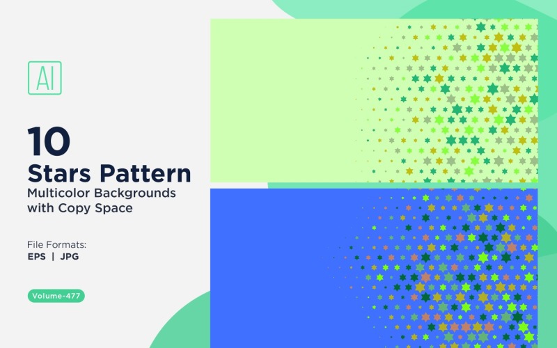 Fondo con patrón de estrellas de colores 477